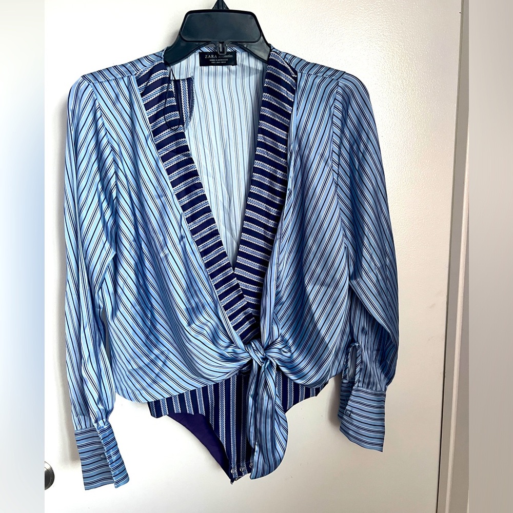 Women’s Blouse Striped Bodysuit Size Small
